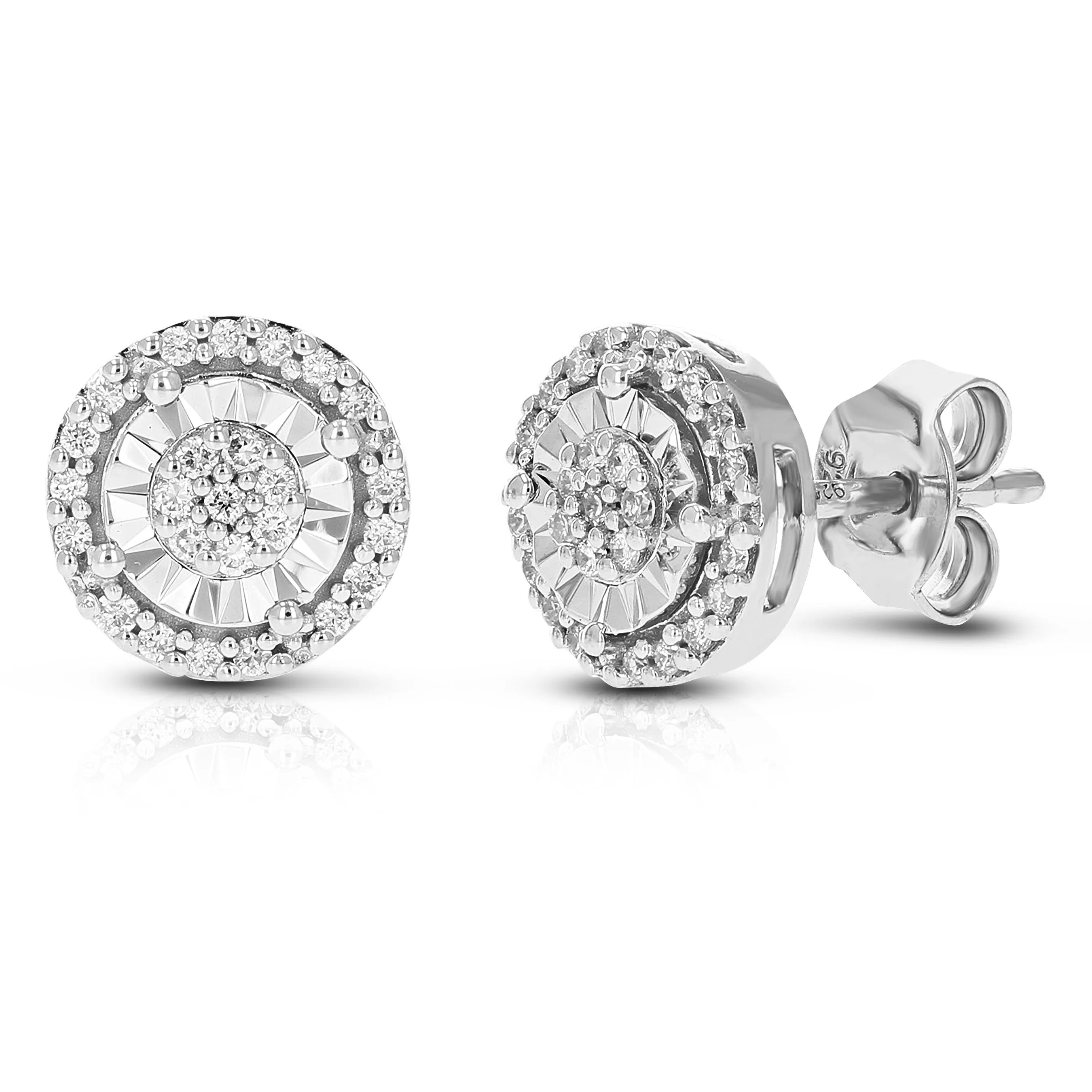 1/4 cttw Classic Diamond Stud Earrings in Silver