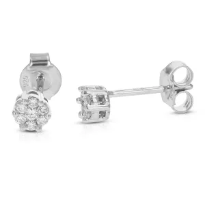 1/5 cttw Lab Grown Diamond Stud Earrings in .925 Sterling Silver