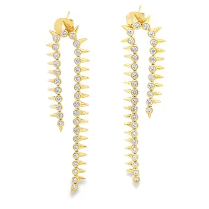 2.01ct 18k Yellow Gold Diamond Earrings