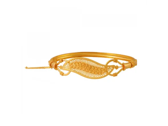 22k Magnificent Piece Of Gold Bangle With Intricate Details