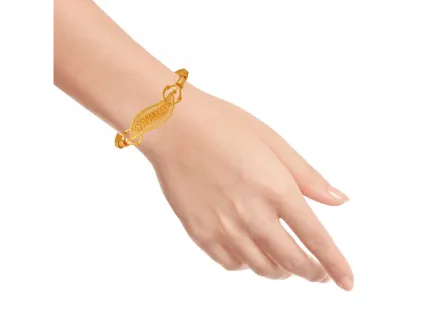 22k Magnificent Piece Of Gold Bangle With Intricate Details