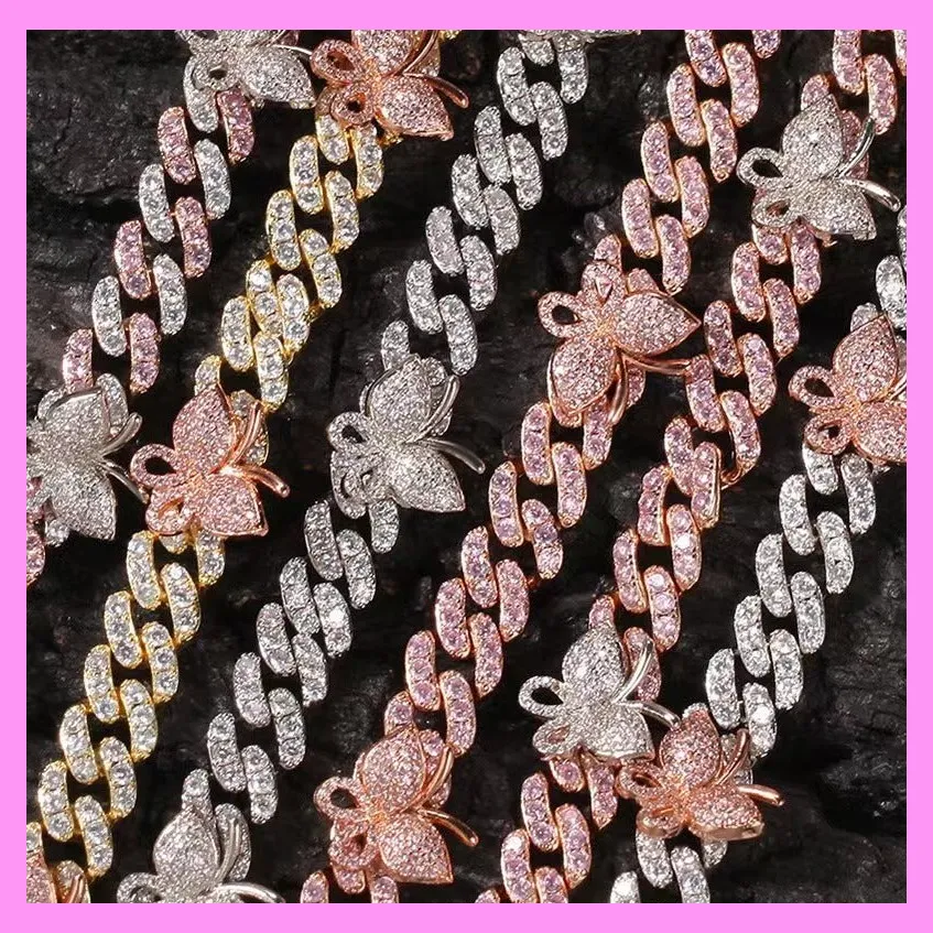 【3-29#】rose gold butterfly necklaces  for female daily business party