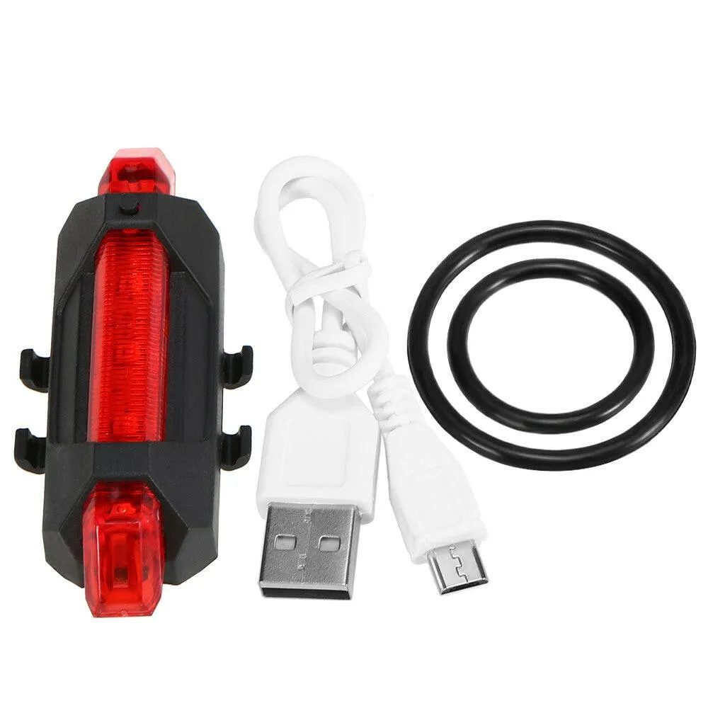 3pcs Super Bright USB Rechargeable Bike Taillight