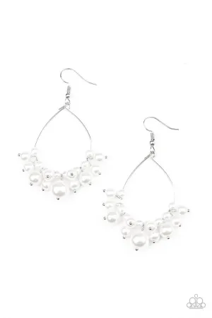 5th Avenue Appeal White Pearl Earrings - Paparazzi Accessories