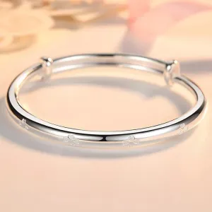 925 sterling silver charm Lucky grass clovers bracelets Bangles for women Original Designer fashion party wedding  jewelry gifts