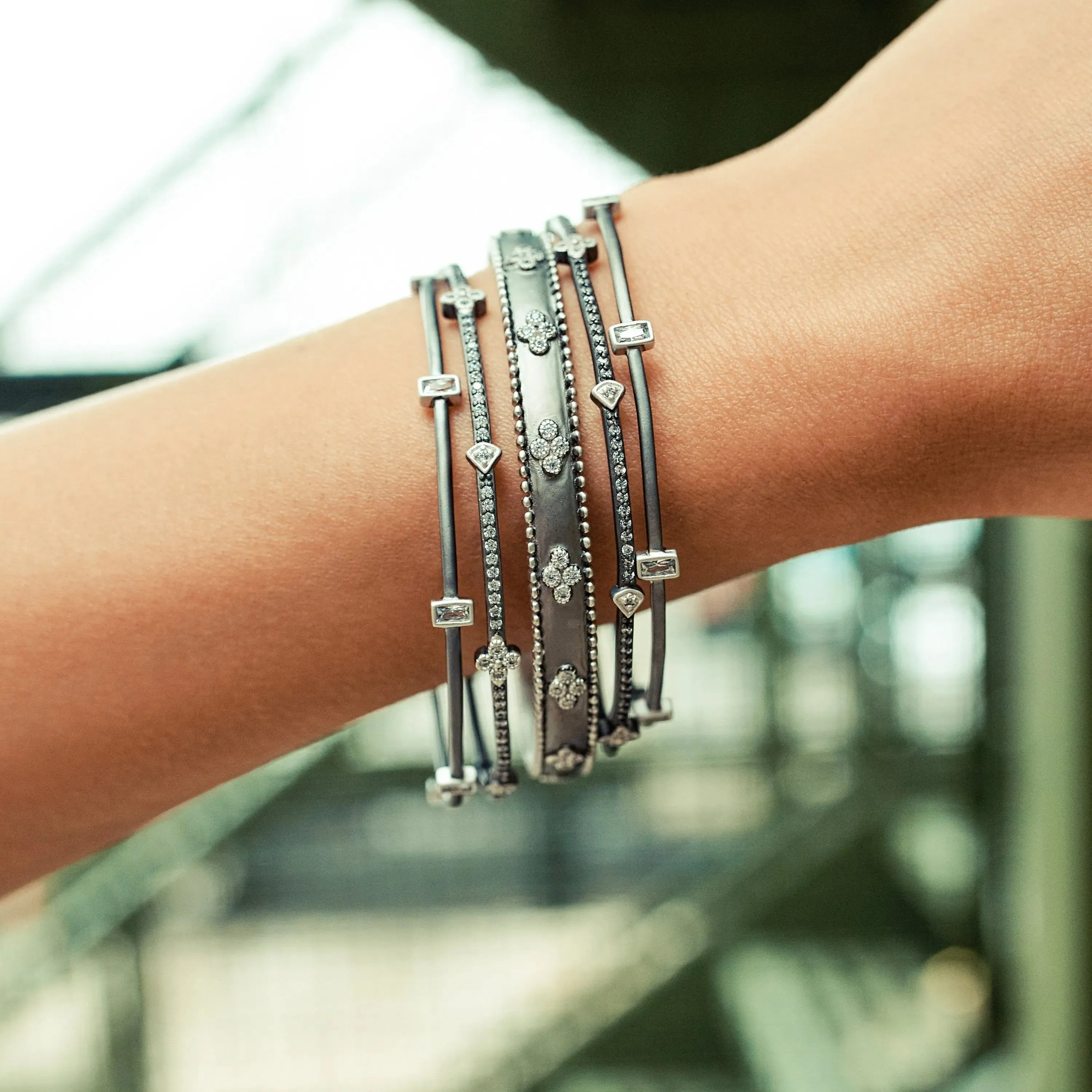 A Clover Stackable Bangle