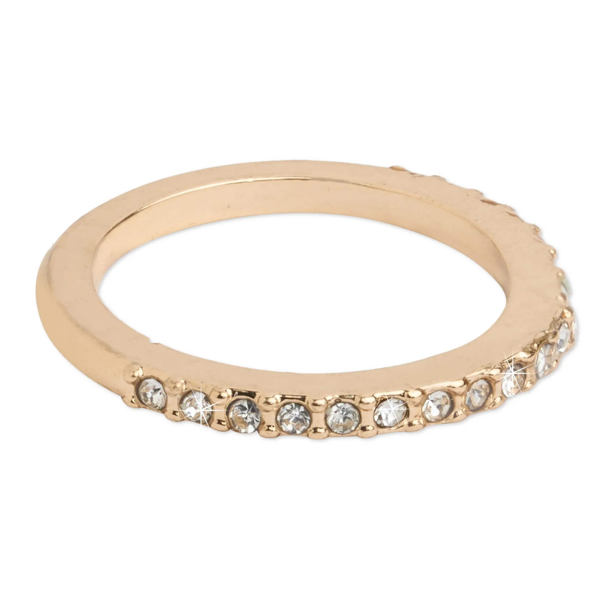 Accessorize London Women's Gold Crystal Ring Pack Medium