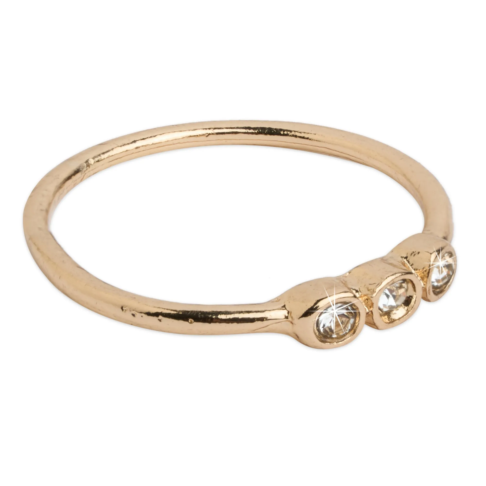 Accessorize London Women's Gold Crystal Ring Pack Medium