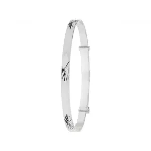 Acotis Silver Babies Round Dia Cut Bangle G4360