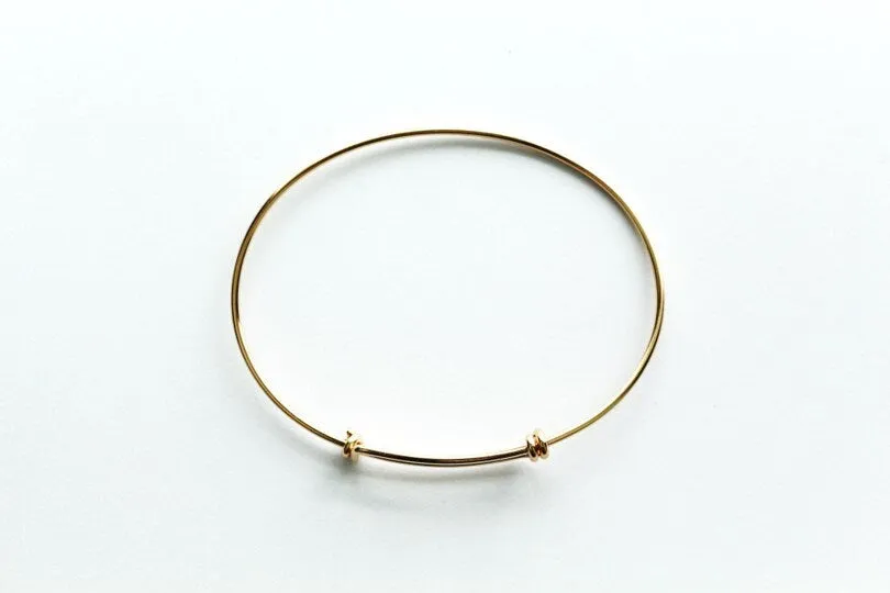 Adjustable Bangle Bracelet, Charm Bracelet, Gold Bracelet, Charm Bracelet, Adjustable Bracelet, Wire Bangle Bracelet, Gold Bangle