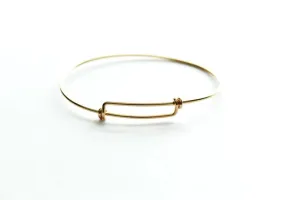 Adjustable Bangle Bracelet, Charm Bracelet, Gold Bracelet, Charm Bracelet, Adjustable Bracelet, Wire Bangle Bracelet, Gold Bangle