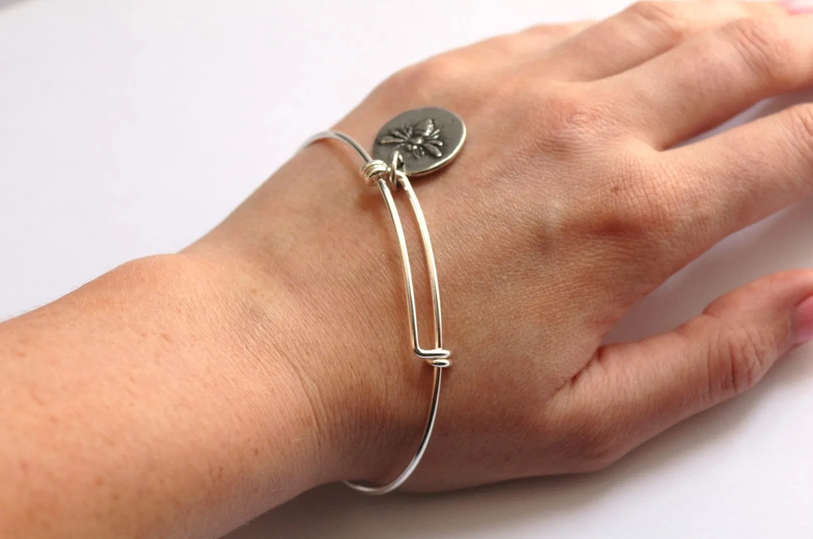 Adjustable Bangle Bracelet, Charm Bracelet, Gold Bracelet, Charm Bracelet, Adjustable Bracelet, Wire Bangle Bracelet, Gold Bangle