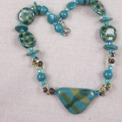 African Inspired Fair Trade Kazuri Beaded Necklace Statement