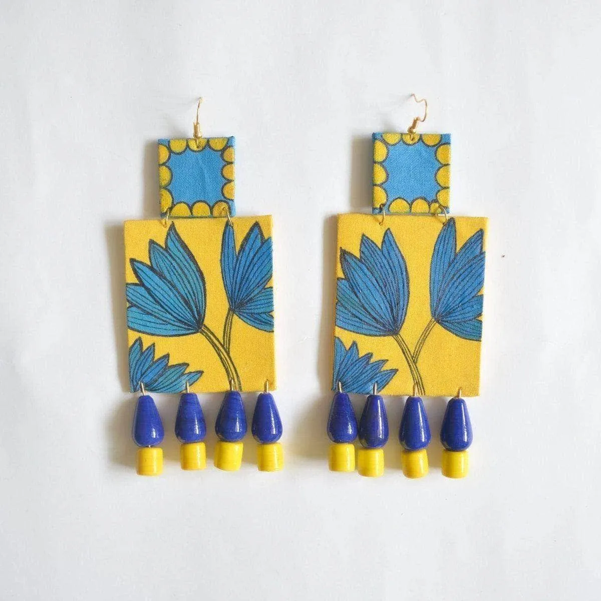 Alyssa Handpainted Blue (Earrings)