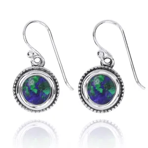 Azurite Malachite  Drop Earrings