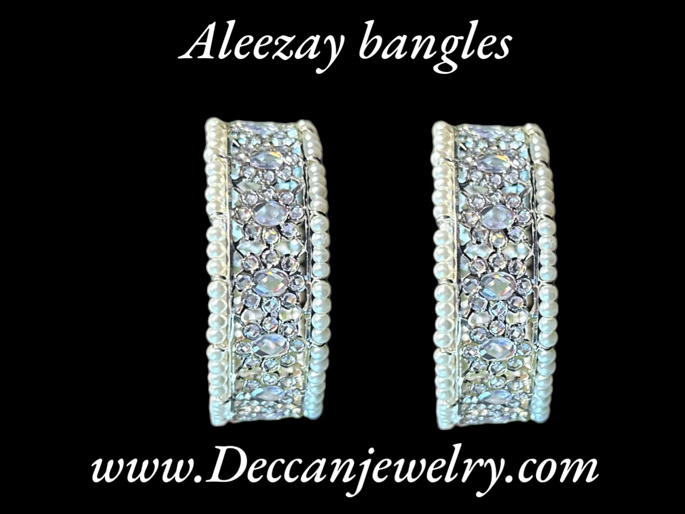 B141 Aleezay hyderabadi silver plated bangles ( READY TO SHIP  )