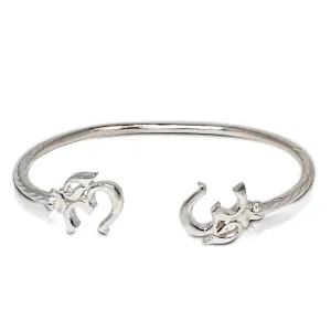 Better Jewelry, Solid .925 Sterling Silver Om Symbol Bangle, 1 piece