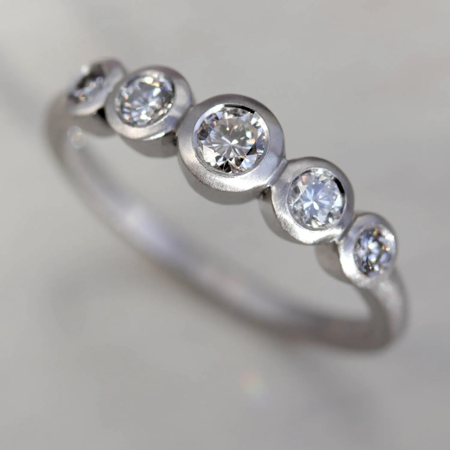 Bezel-set Five Stone Ring