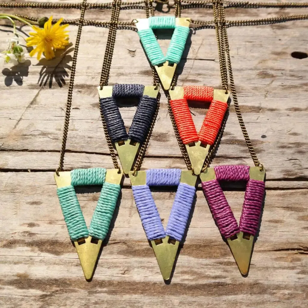 Boho Statement Triangle Necklace