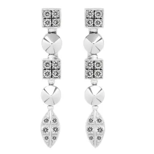 Bulgari Lucea White Gold Diamond Drop Earrings