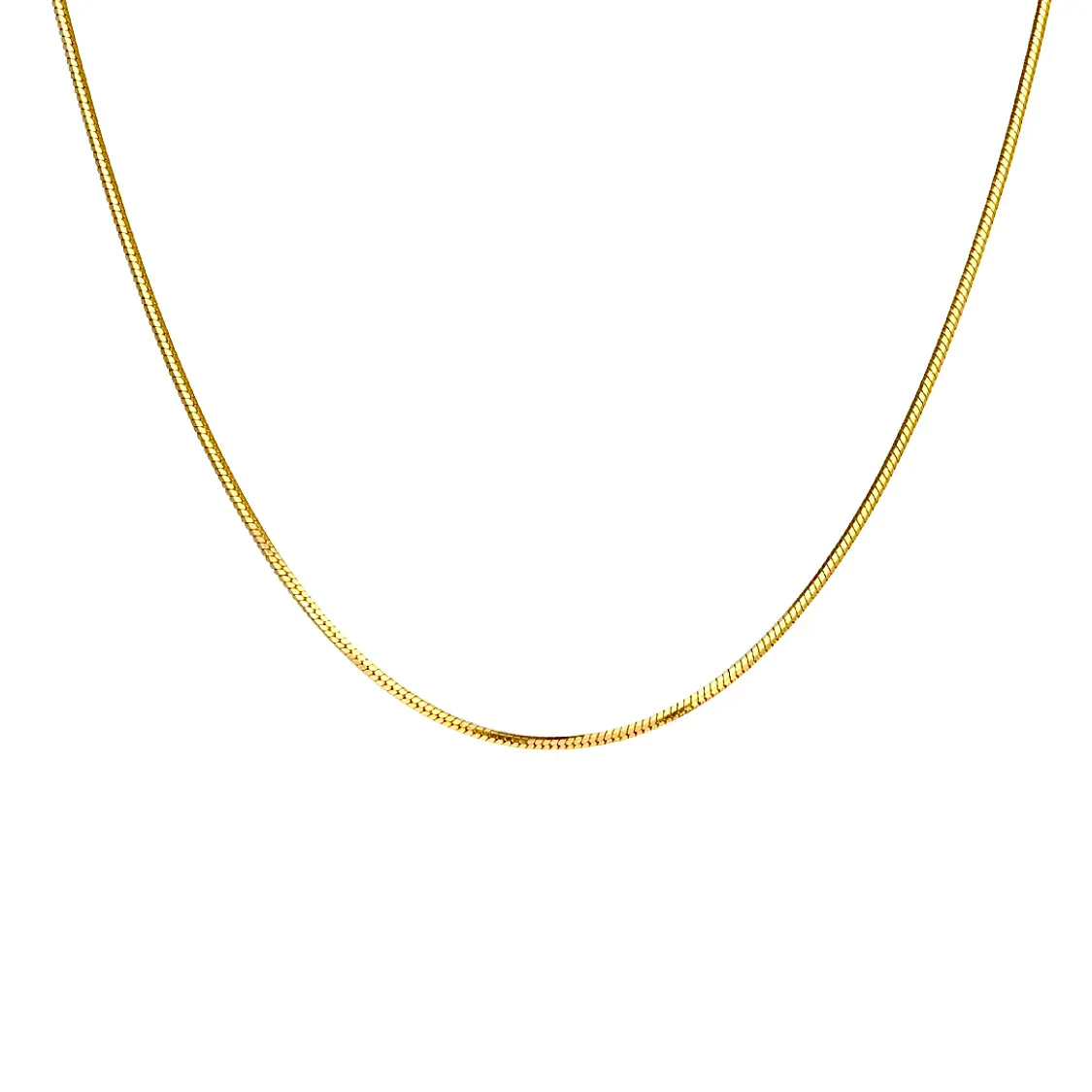 C001G B.Tiff Gold Octagonal Herringbone Chain Necklace