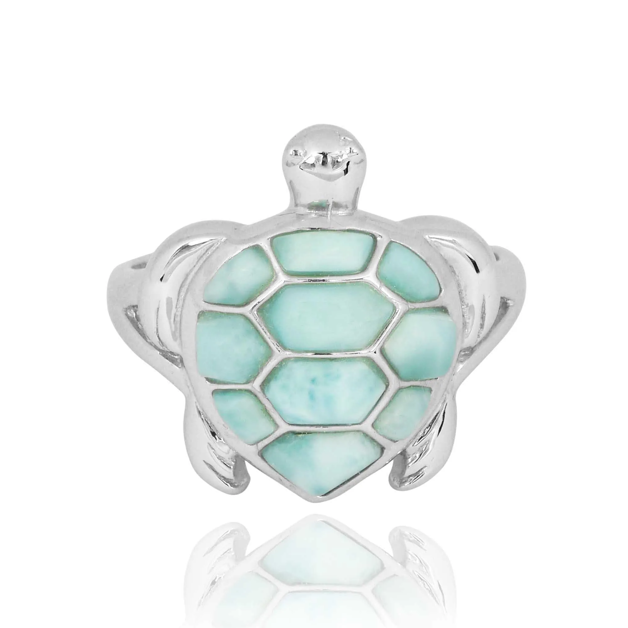 Caribbean Larimar Sea Turtle Jewelry Set