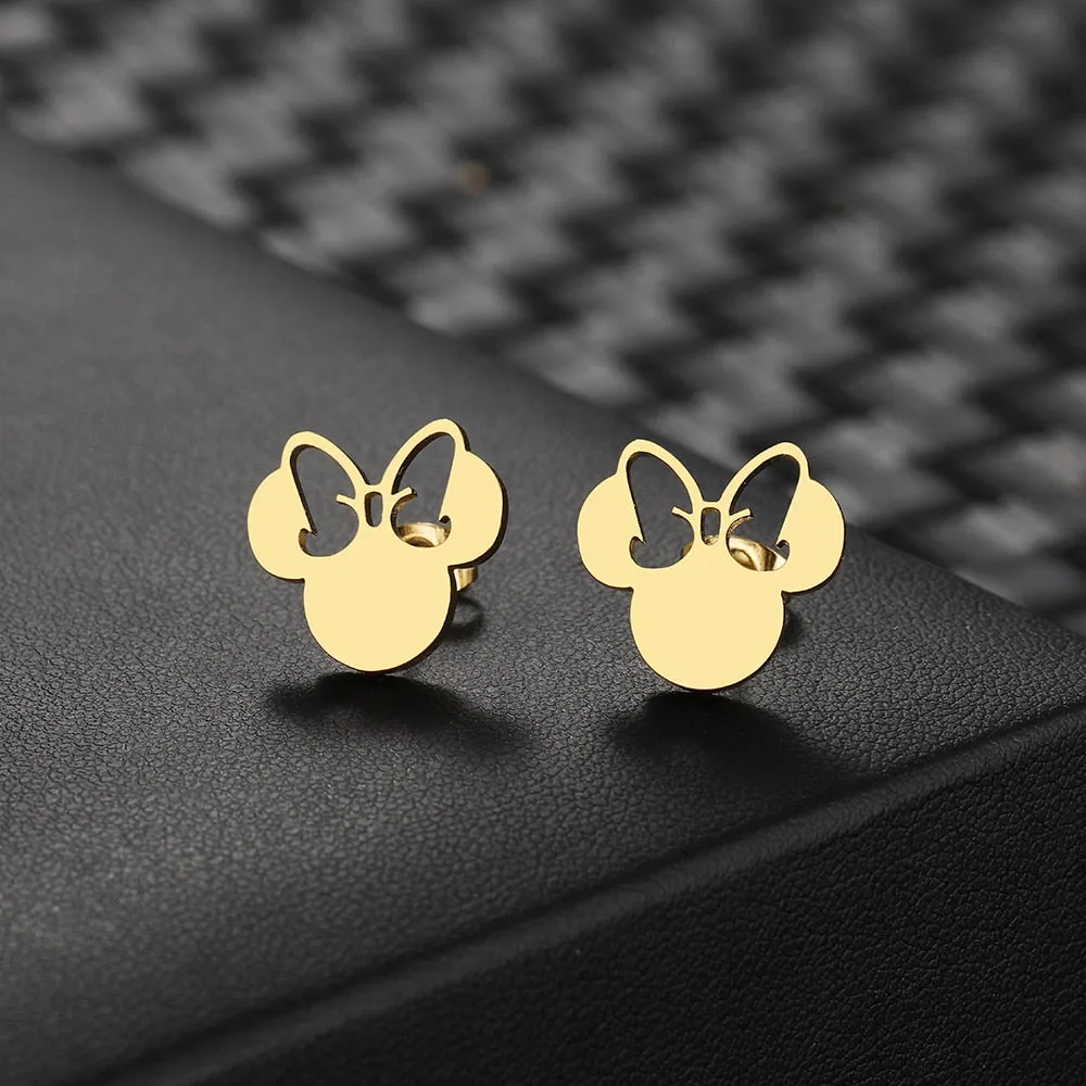 Cartoon Mouse Stud Earrings