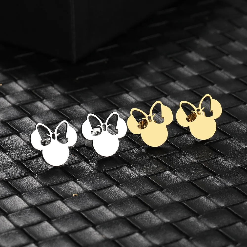 Cartoon Mouse Stud Earrings