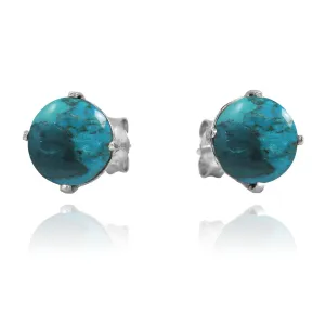 Compressed Turquoise  Stud Earrings