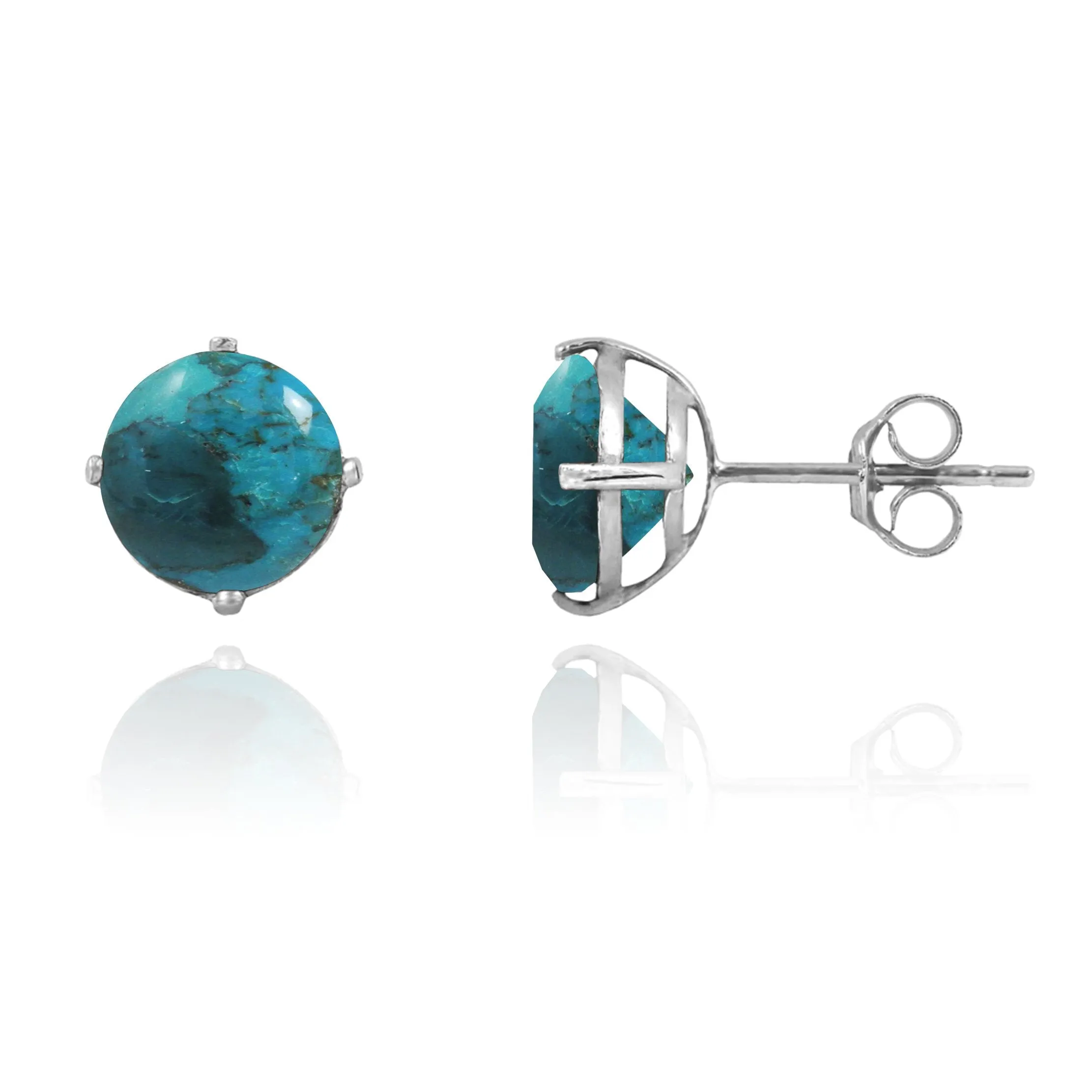 Compressed Turquoise  Stud Earrings