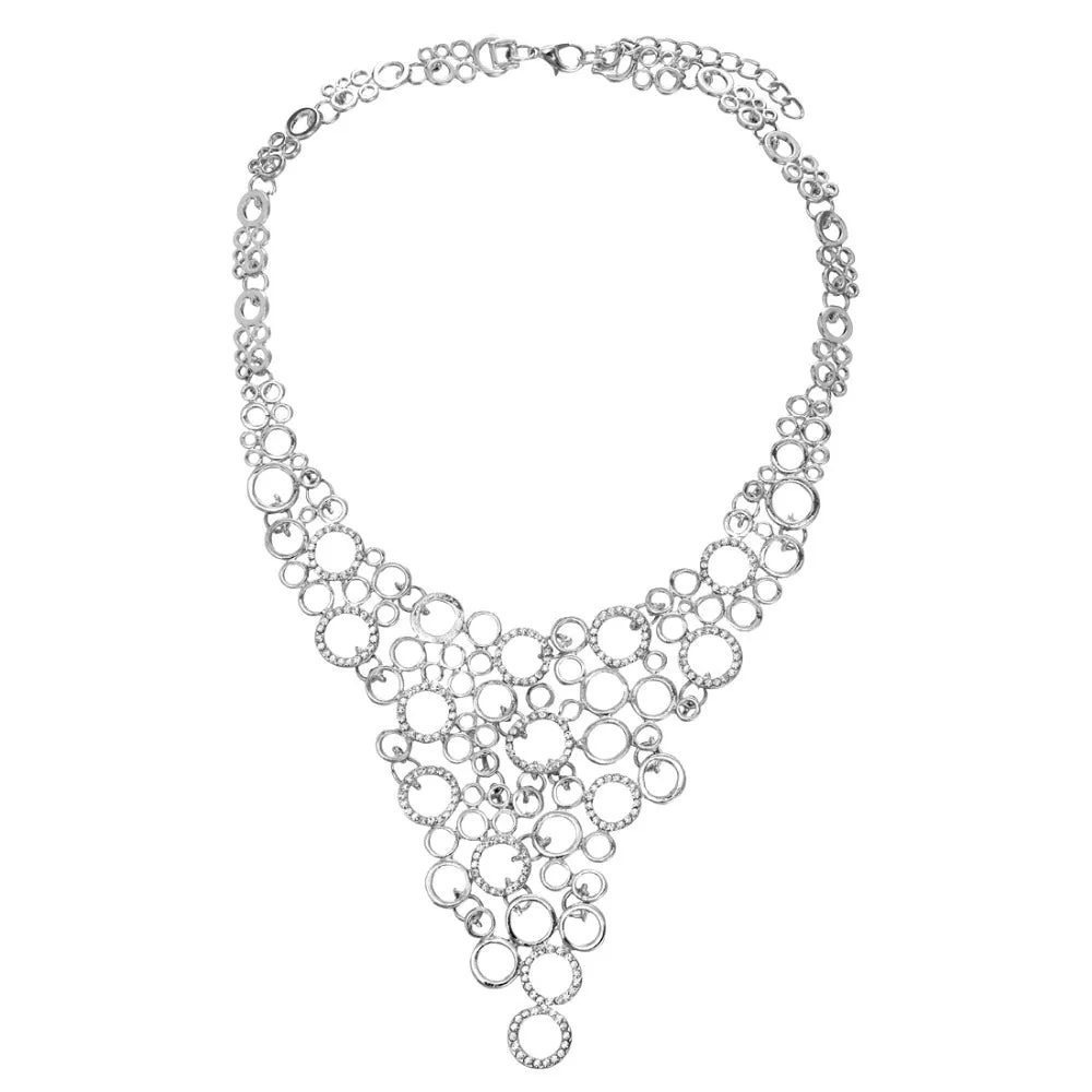 Connected Circle Statement Necklace