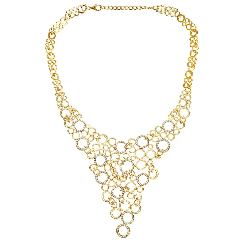 Connected Circle Statement Necklace