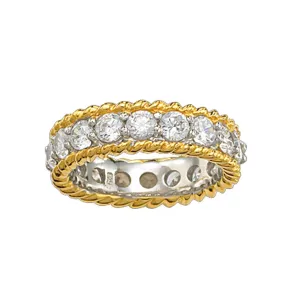 Crystal Shine in Gold Eternity Ring