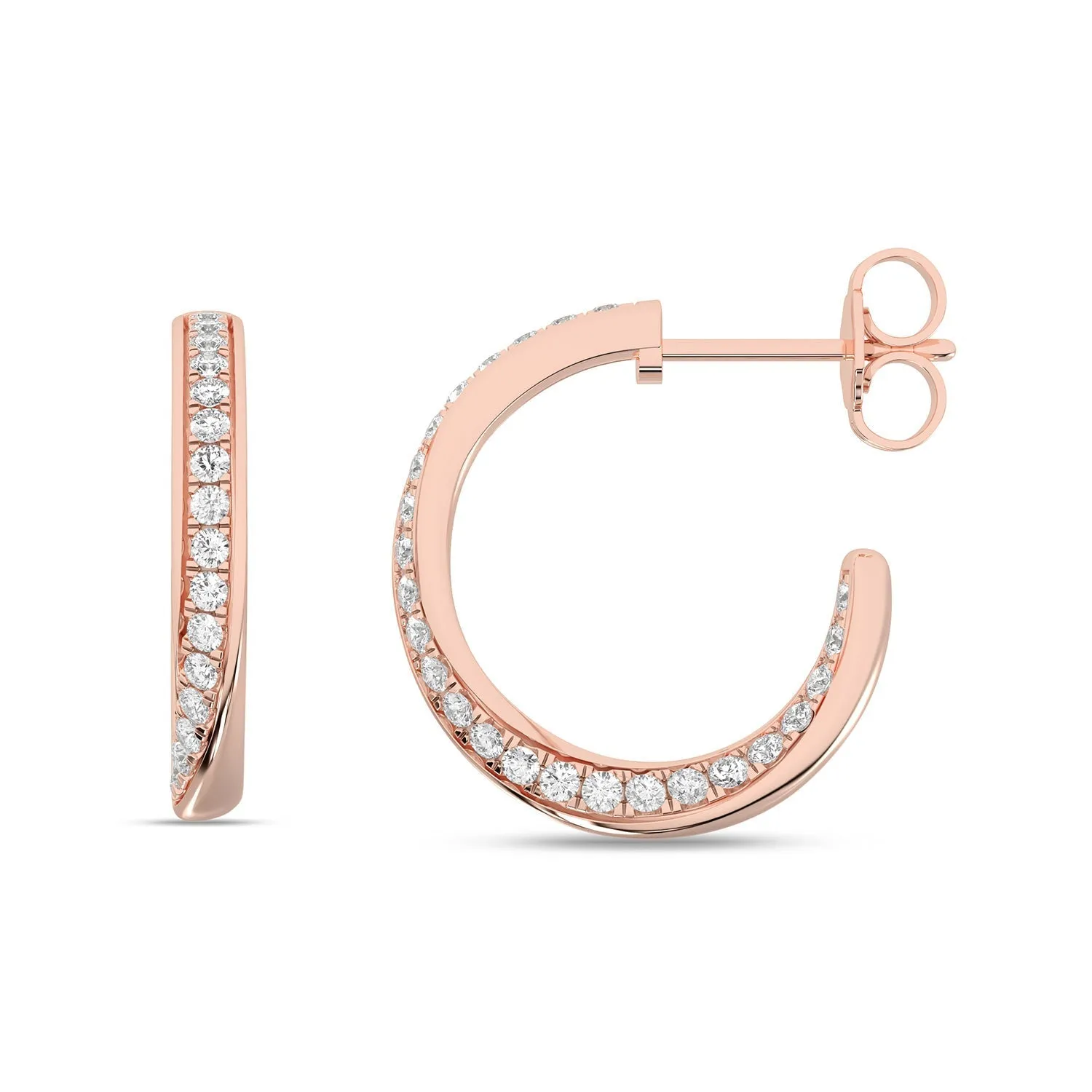 Diamond-Lace Arc Hoops