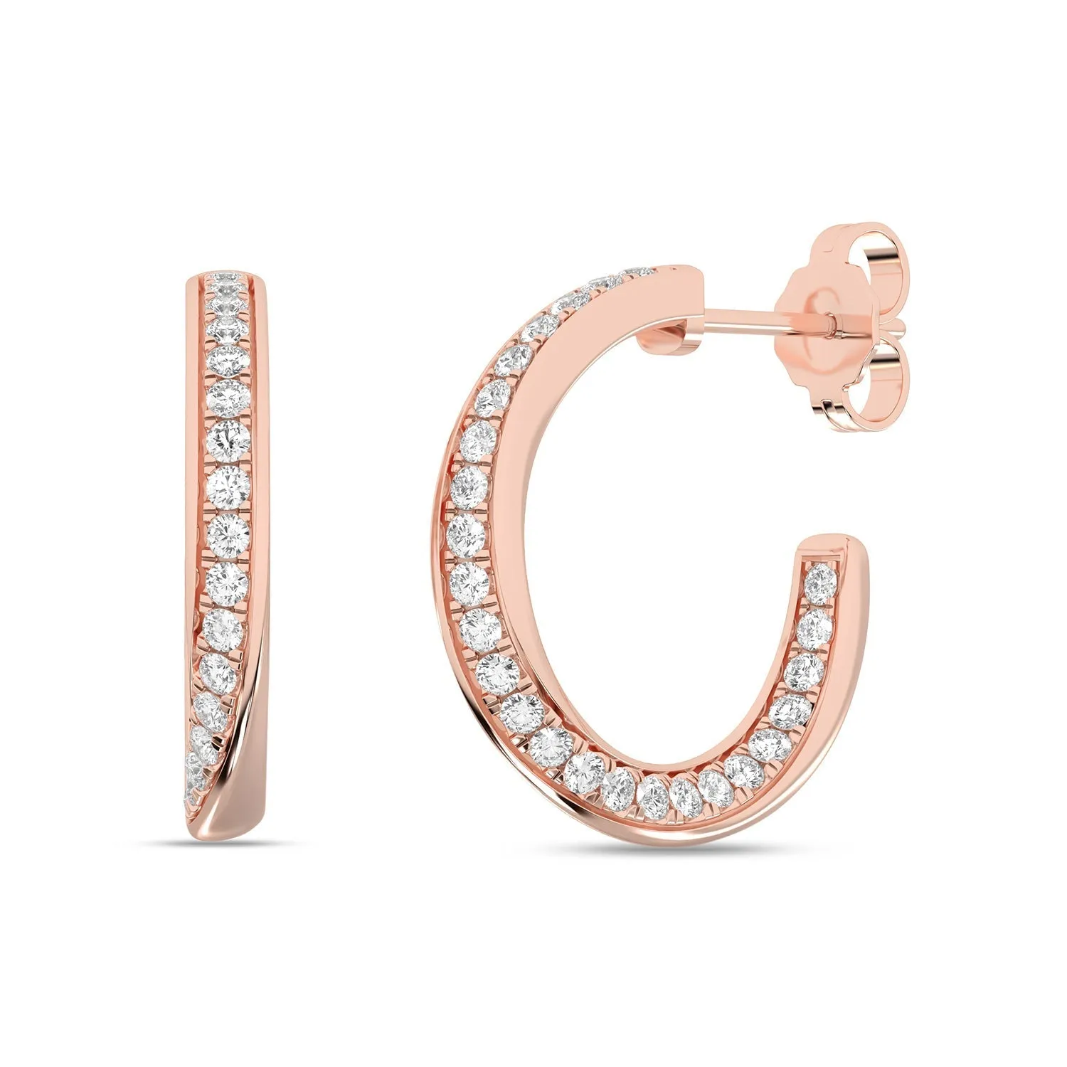 Diamond-Lace Arc Hoops