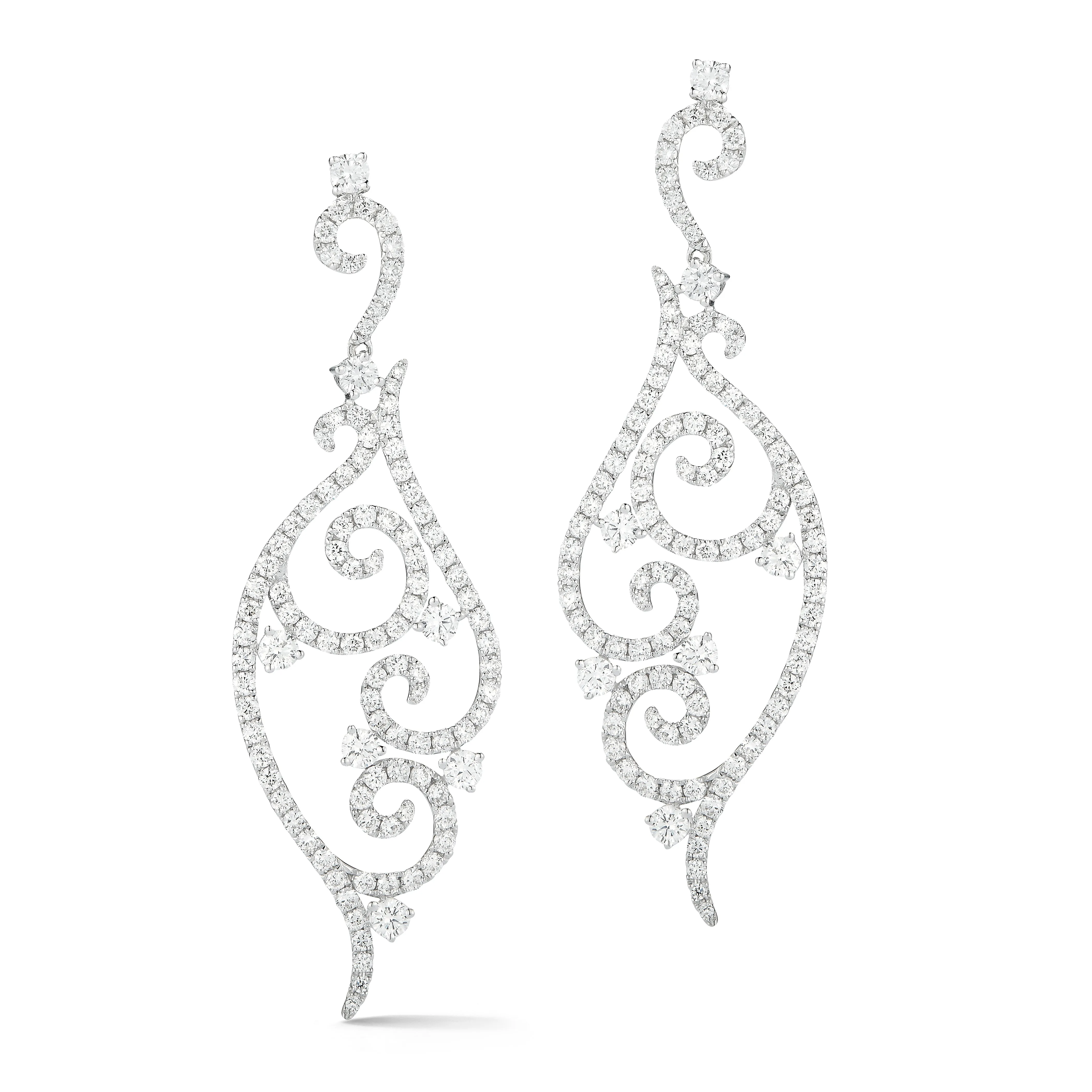 Diamond Swirl Earrings