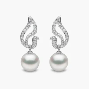 Duchess 18K Gold Pearl and Diamond Fervour Earrings