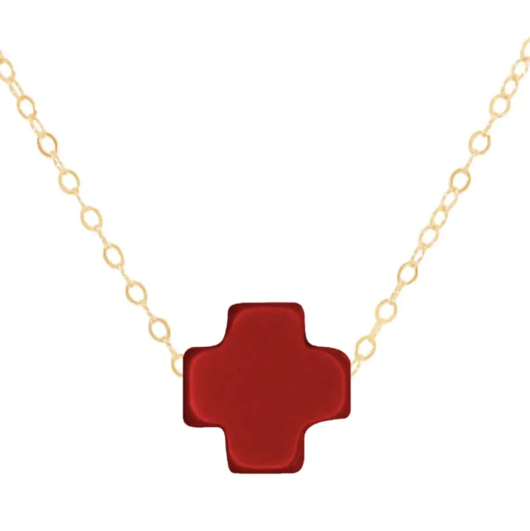 E Newton 16" Necklace Gold - Signature Cross