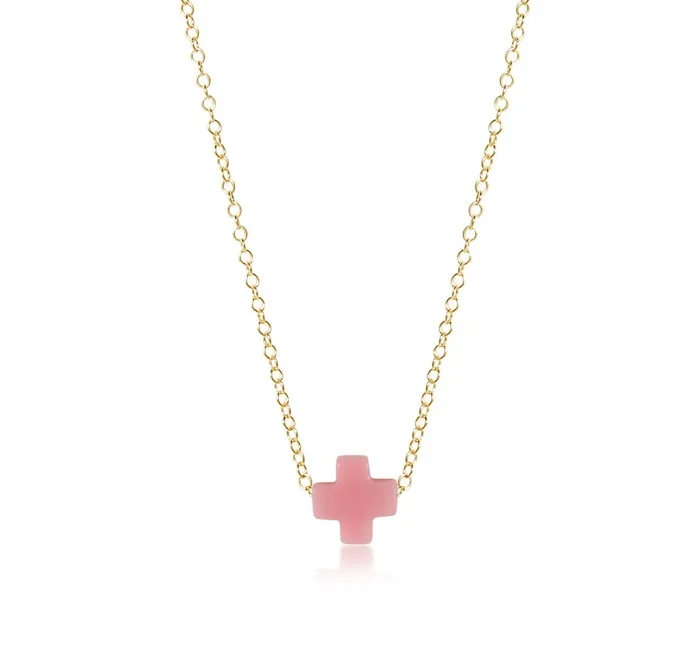 E Newton 16" Necklace Gold - Signature Cross