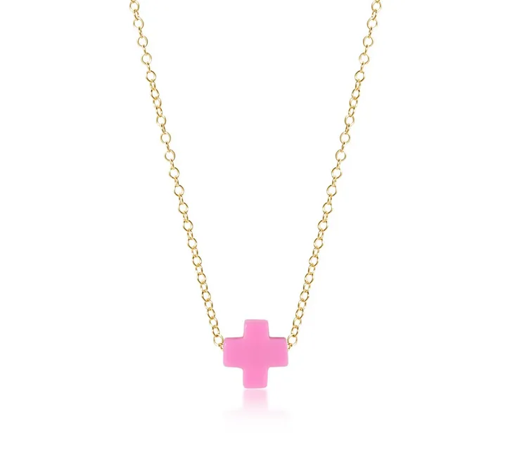 E Newton 16" Necklace Gold - Signature Cross