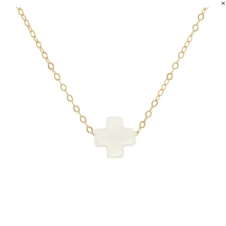 E Newton 16" Necklace Gold - Signature Cross