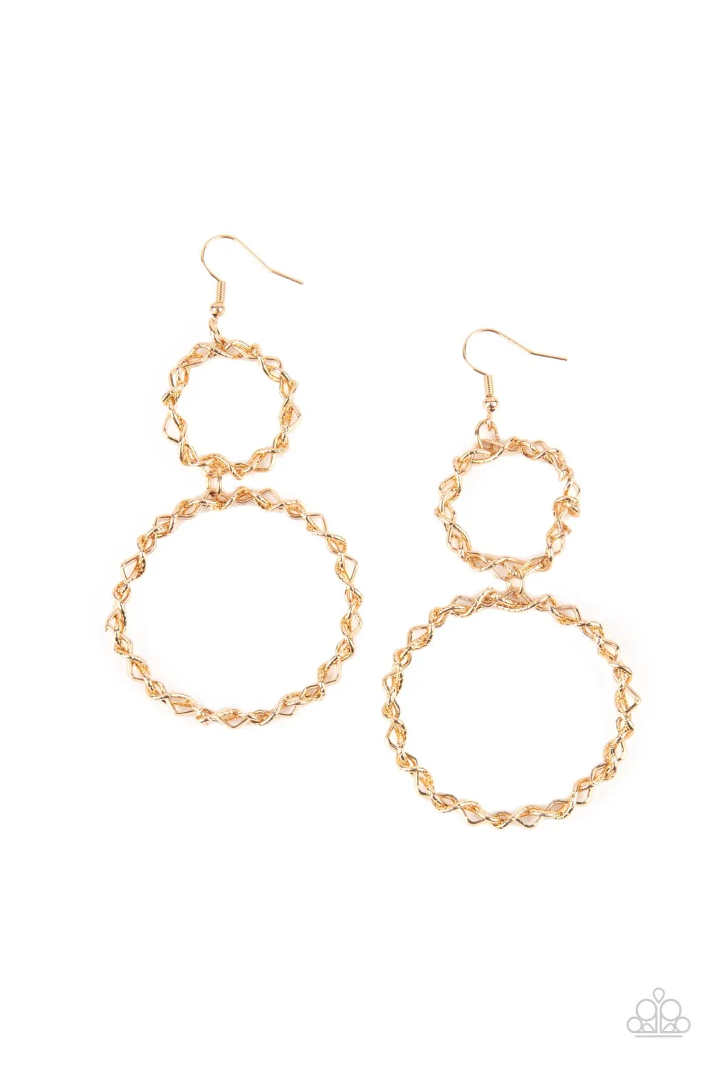 Earrings Twist of FABULOUS - Gold