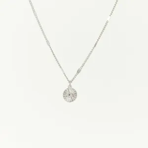 Everly Circle Necklace Silver