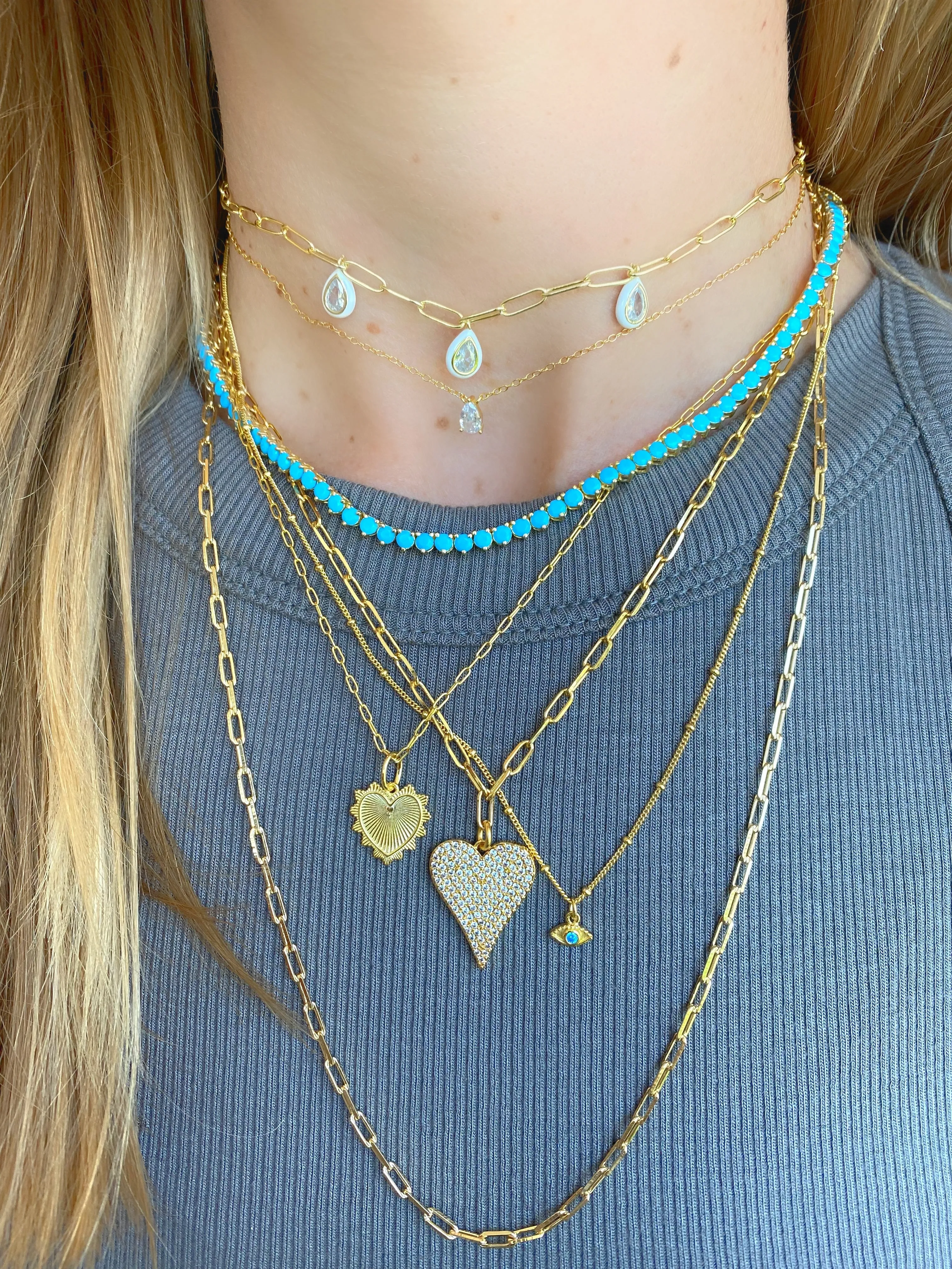 Everyday Turquoise Tennis Necklace