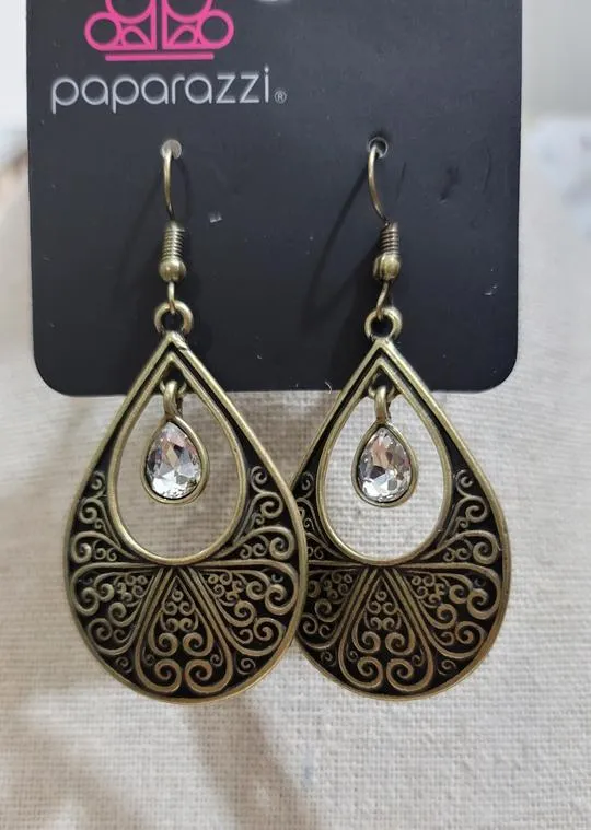 Garden Magic Brass Earrings