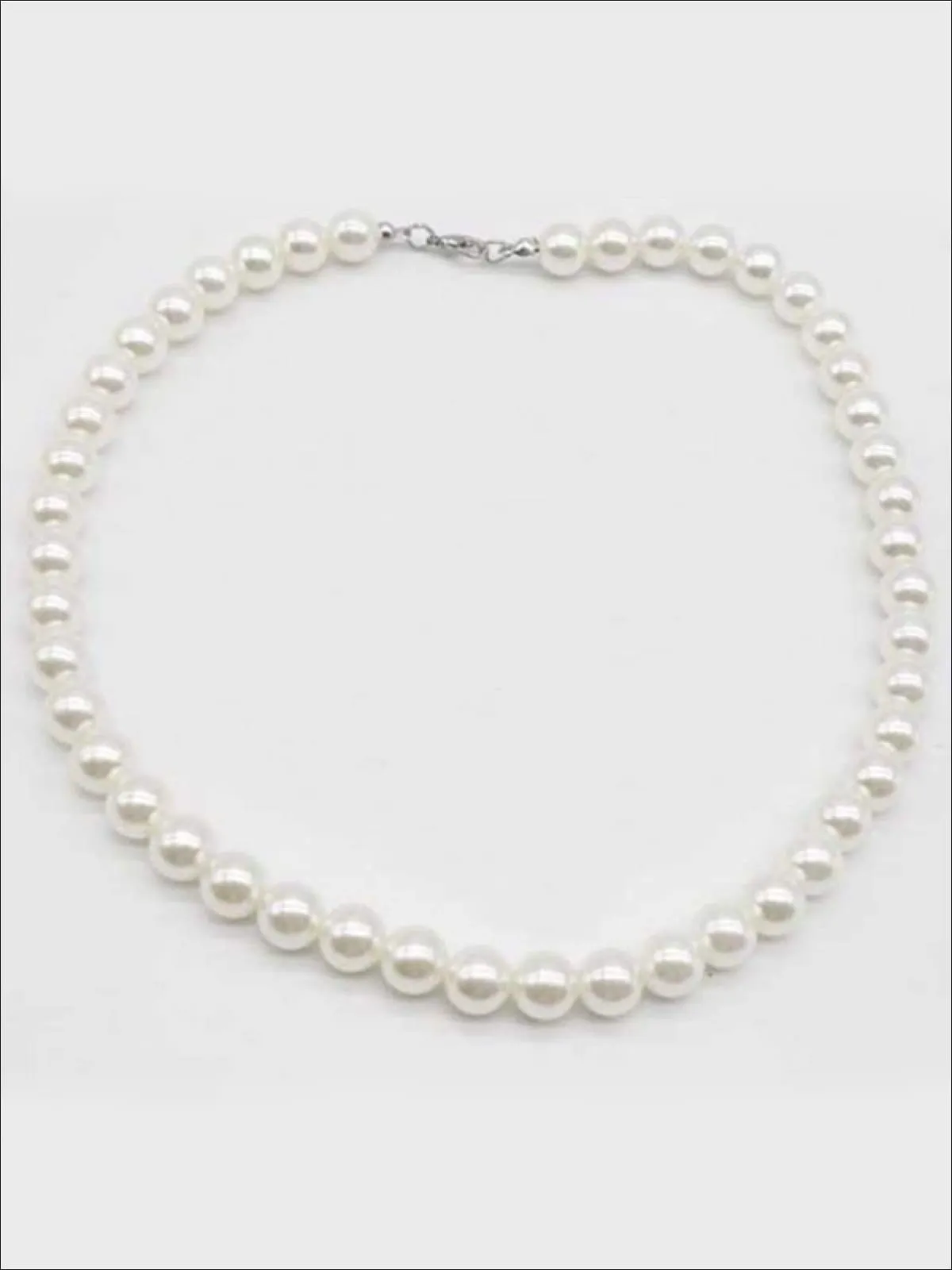 Girls Pearl Necklace, Earrings And Bracelet Set