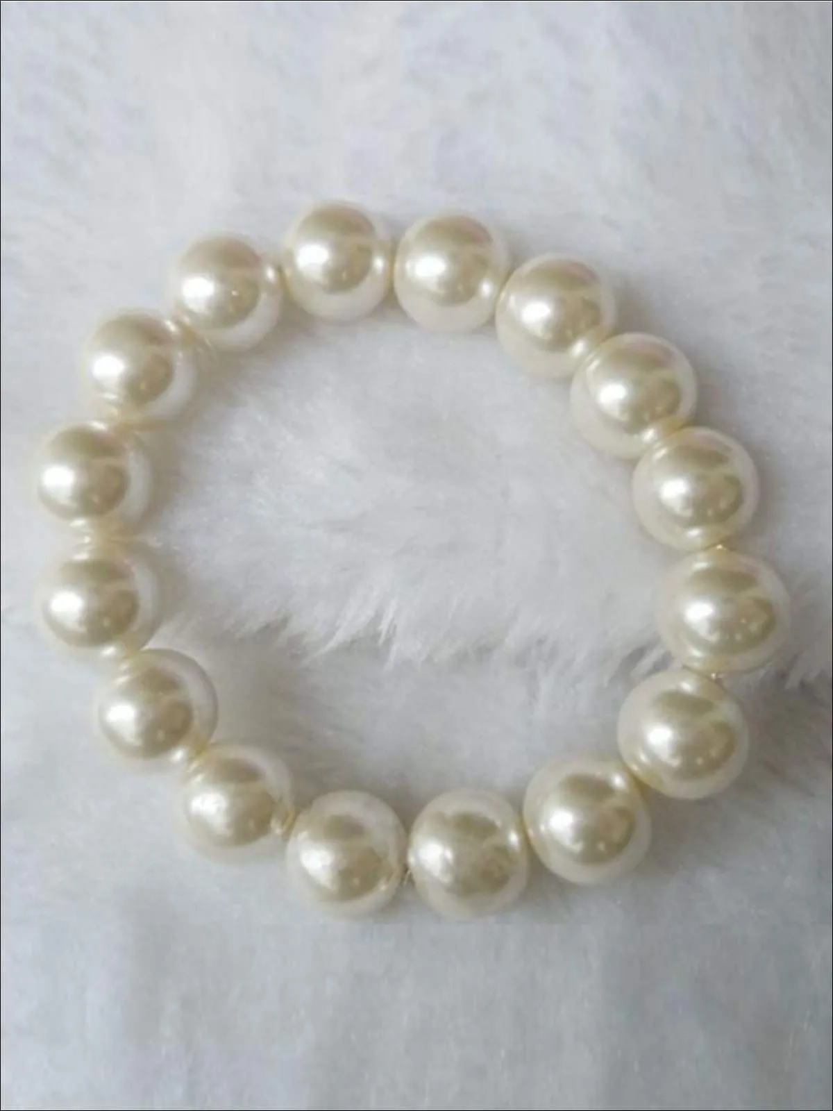 Girls Pearl Necklace, Earrings And Bracelet Set