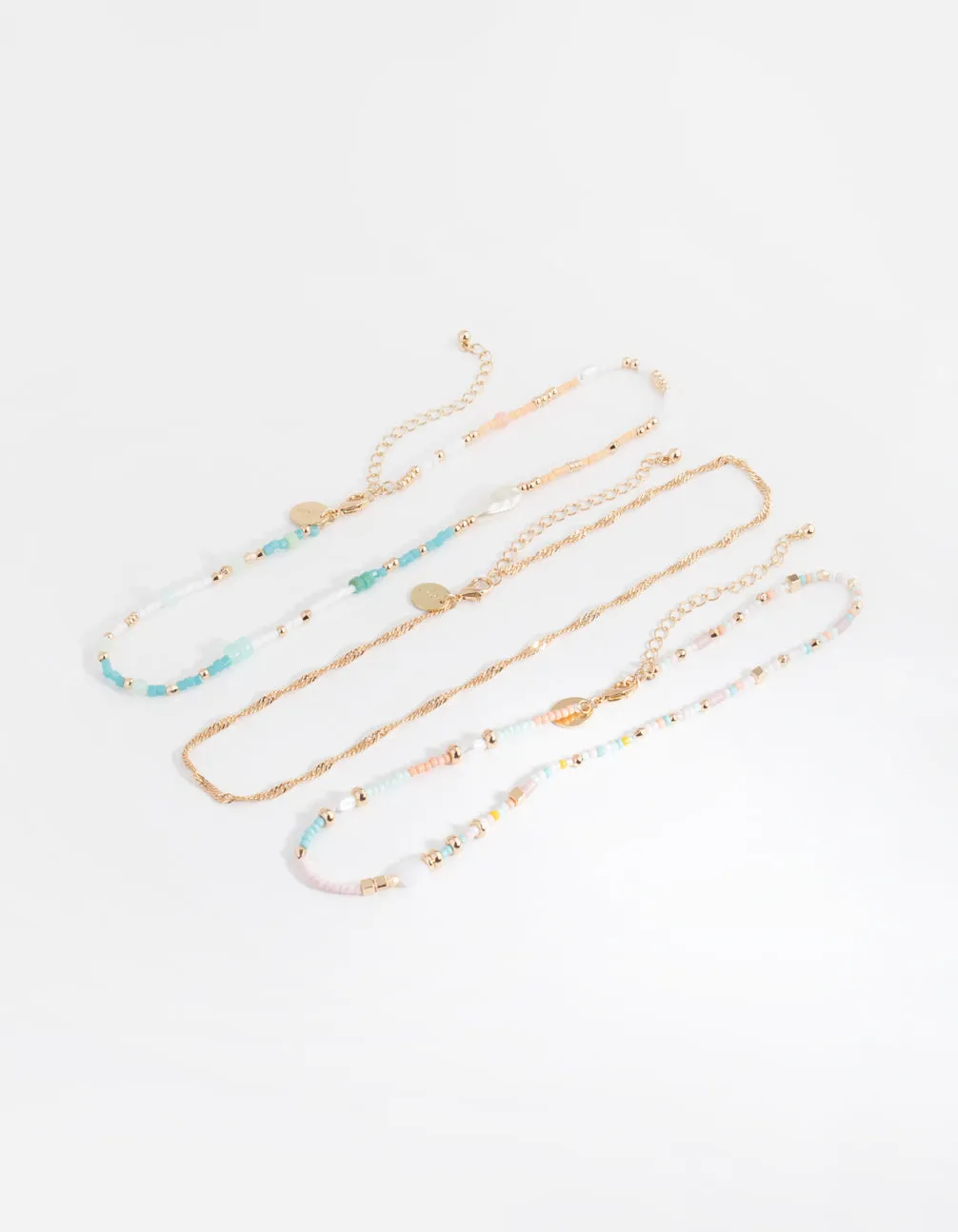 Gold Bead & Pearl Choker Pack