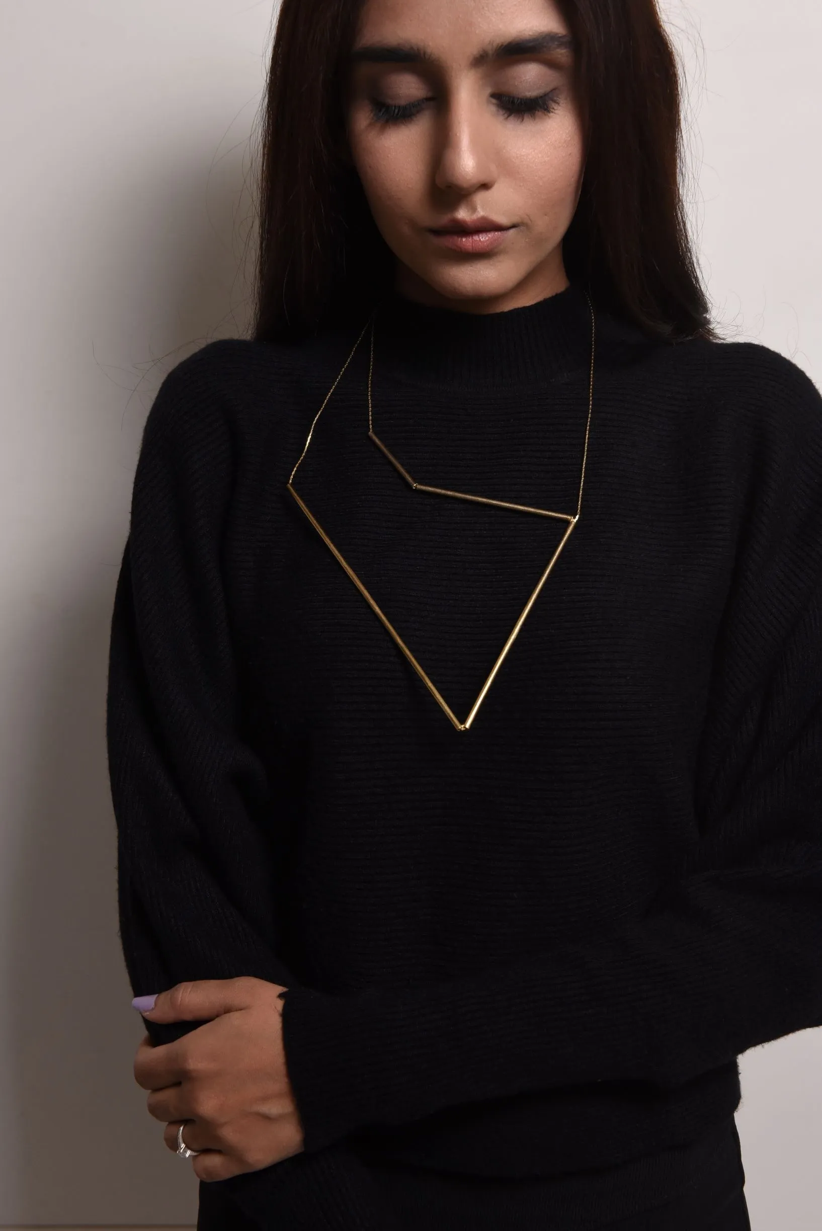 Gold Brass Necklaces-Deformed