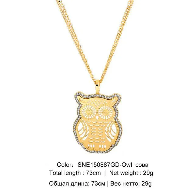 Gold Plated Crystal Hamsa Necklace For Women